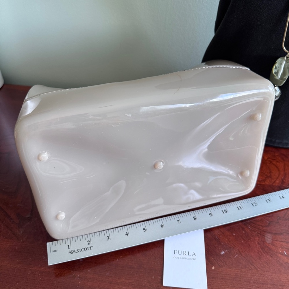 Furla Bag Top Handles Gray with Gold Accents, NWT, Jelly Candy Bag - Picture 5 of 10